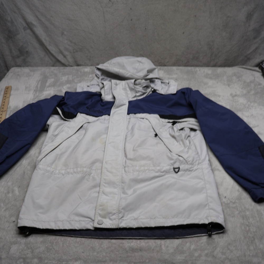 Columbia Jacket Mens Medium White Core Full Zip Performance Mountain Parka VTG